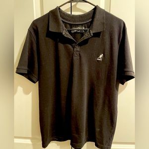 Mens black kangol polo shirt